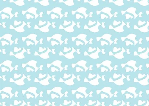 Vector texture background, seamless pattern. Hand drawn, blue, white colors. Stock Illustration