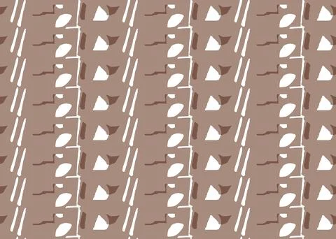 Vector texture background, seamless pattern. Hand drawn, brown, white colors. Stock Illustration