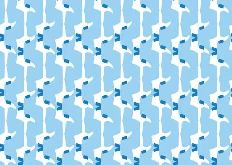 Vector texture background, seamless pattern. Hand drawn, blue, white colors. Stock Illustration