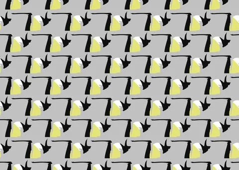 Vector texture background, seamless pattern. Hand drawn, grey, yellow, black, Stock Illustration