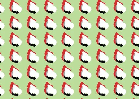 Vector texture background, seamless pattern. Hand drawn, green, grey, red, wh Stock Illustration