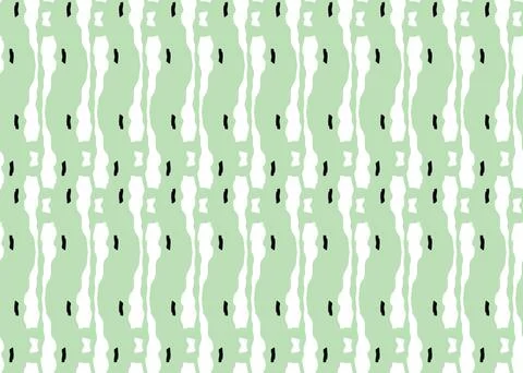Vector texture background, seamless pattern. Hand drawn, green, white, black  Stock Illustration