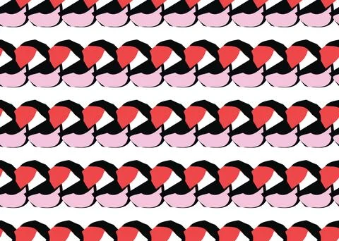 Vector texture background, seamless pattern. Hand drawn, red, black, pink, wh Stock Illustration