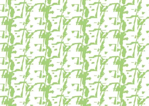 Vector texture background, seamless pattern. Hand drawn, green, white colors. Stock Illustration