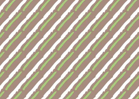 Vector texture background, seamless pattern. Hand drawn, brown, green, white  Stock Illustration