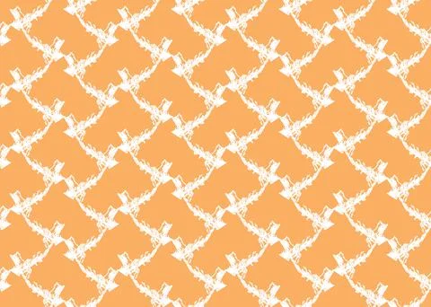 Vector texture background, seamless pattern. Hand drawn, orange, white colors Stock Illustration