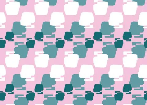 Vector texture background, seamless pattern. Hand drawn, blue, pink, white co Illustrazione stock