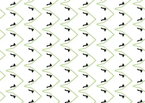 Vector texture background, seamless pattern. Hand drawn, green, black, white  Illustrazione stock
