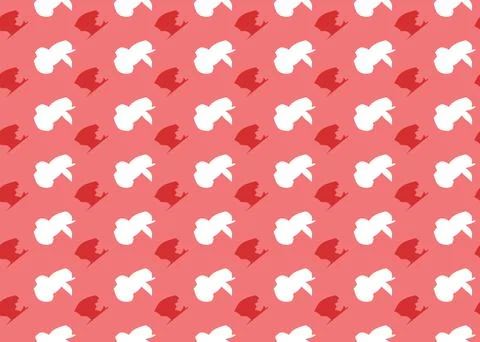 Vector texture background, seamless pattern. Hand drawn, red, white colors. Stock Illustration