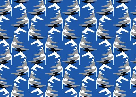 Vector texture background, seamless pattern. Hand drawn, blue, grey, black, w Stock Illustration