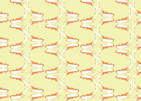 Vector texture background, seamless pattern. Hand drawn, yellow, orange, whit Stock Illustration