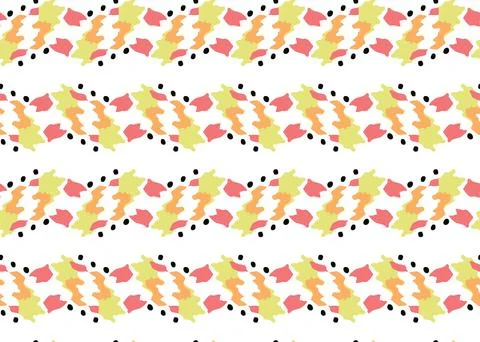 Vector texture background, seamless pattern. Hand drawn, yellow, orange, red, Stock Illustration