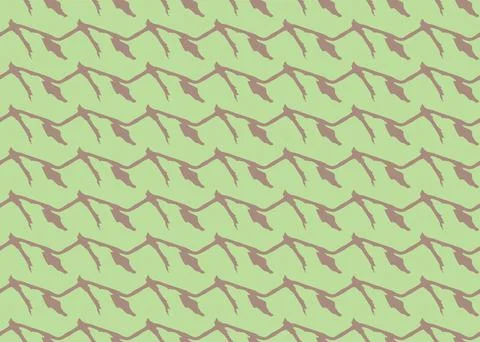 Vector texture background, seamless pattern. Hand drawn, green, brown colors. Stock Illustration