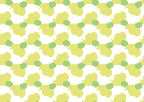 Vector texture background, seamless pattern. Hand drawn, yellow, green, white Stock Illustration
