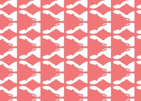 Vector texture background, seamless pattern. Hand drawn, red, white colors. Stock Illustration