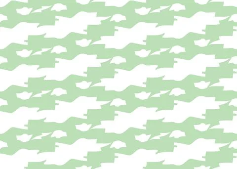 Vector texture background, seamless pattern. Hand drawn, green, white colors. Stock Illustration