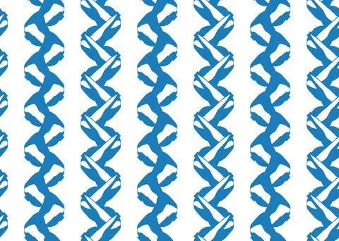 Vector texture background, seamless pattern. Hand drawn, blue, white colors. Stock Illustration