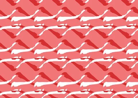 Vector texture background, seamless pattern. Hand drawn, red, white colors. Illustrazione stock