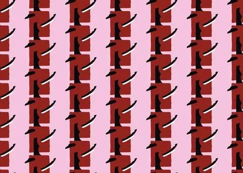 Vector texture background, seamless pattern. Hand drawn, pink, red, black, wh Stock Illustration