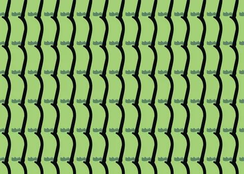 Vector texture background, seamless pattern. Hand drawn, green, black colors. Stock Illustration