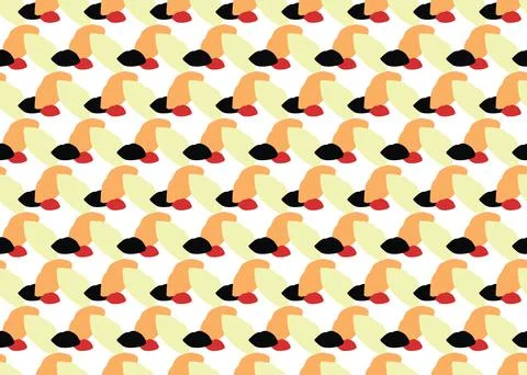 Vector texture background, seamless pattern. Hand drawn, orange, yellow, red, Stock Illustration