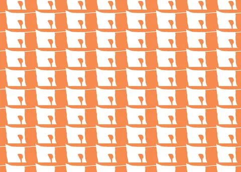Vector texture background, seamless pattern. Hand drawn, orange, white colors Stock Illustration