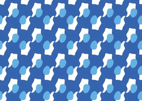 Vector texture background, seamless pattern. Hand drawn, blue, white colors. Stock Illustration