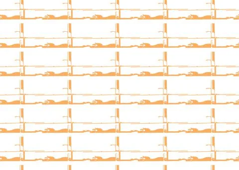 Vector texture background, seamless pattern. Hand drawn, orange, white colors Stock Illustration