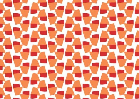 Vector texture background, seamless pattern. Hand drawn, orange, red, white c Stock Illustration