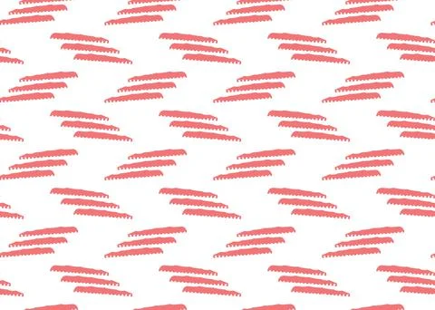 Vector texture background, seamless pattern. Hand drawn, red, white colors. Stock Illustration