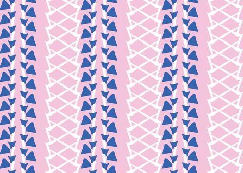 Vector texture background, seamless pattern. Hand drawn, pink, blue, white co Stock Illustration