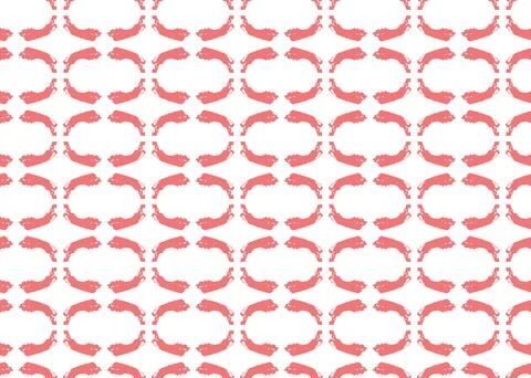 Vector texture background, seamless pattern. Hand drawn, red, white colors. Stock Illustration