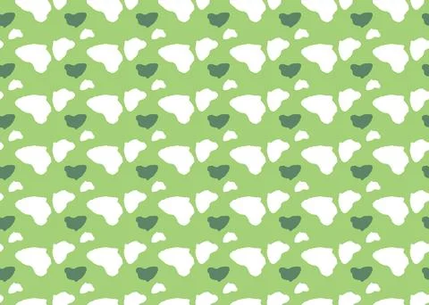 Vector texture background, seamless pattern. Hand drawn, green, white colors. Stock Illustration