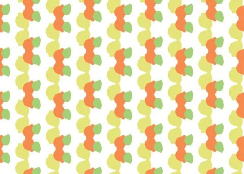 Vector texture background, seamless pattern. Hand drawn, yellow, orange, gree Stock Illustration