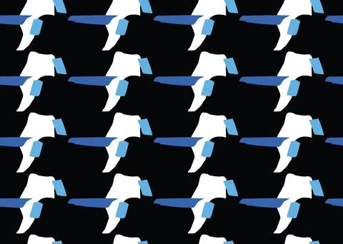 Vector texture background, seamless pattern. Hand drawn, black, blue, white c イラスト素材