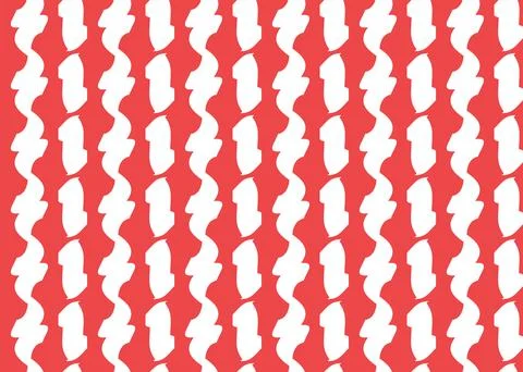 Vector texture background, seamless pattern. Hand drawn, red, white colors. Stock Illustration