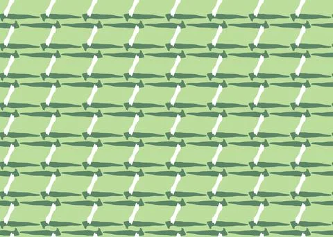 Vector texture background, seamless pattern. Hand drawn, green, white colors. Stock Illustration