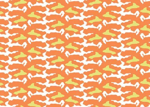 Vector texture background, seamless pattern. Hand drawn, orange, yellow, whit Illustrazione stock
