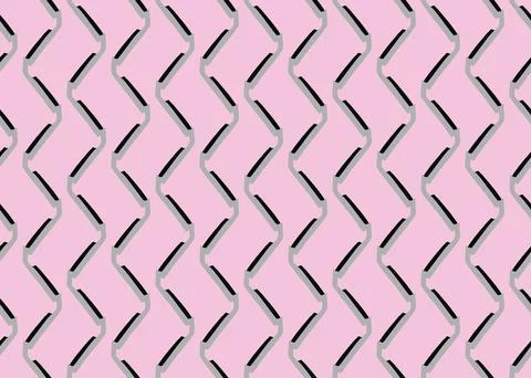 Vector texture background, seamless pattern. Hand drawn, pink, grey, black co Stock Illustration