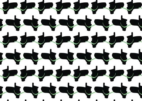 Vector texture background, seamless pattern. Hand drawn, black, green, white  Stock Illustration