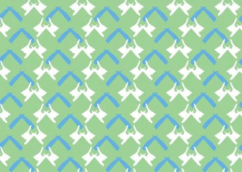 Vector texture background, seamless pattern. Hand drawn, green, blue, white c Stock Illustration