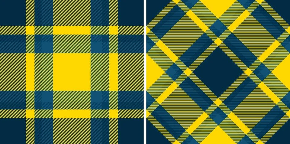 Vector texture background of textile check fabric with a seamless tartan pa.. Stock Illustration