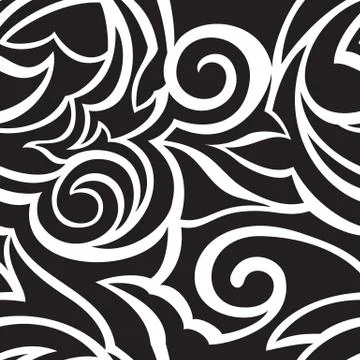Vector texture of black color isolated on white background spirals and broken Stock-Illustration