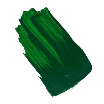 Vector texture design with acrylic paint with a green brush stroke. Artistic  Stock Illustration