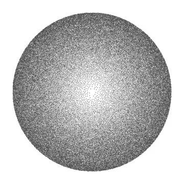 Vector texture of many small circles. The gray circle Stock Illustration