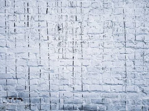 Vector texture of an old dirty brick wall painted white Ilustración de archivo