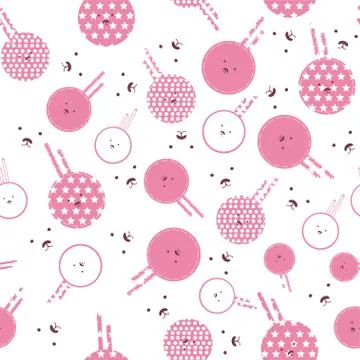 Vector - texture with pink bunnies イラスト素材