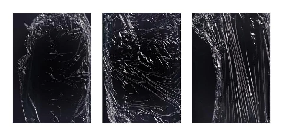 Vector texture of plastic film set Stock Illustration