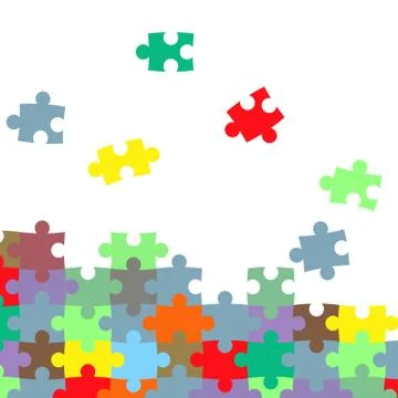 Vector texture of the puzzle Stock Illustration