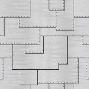 Vector texture - steel sheets with rivets イラスト素材